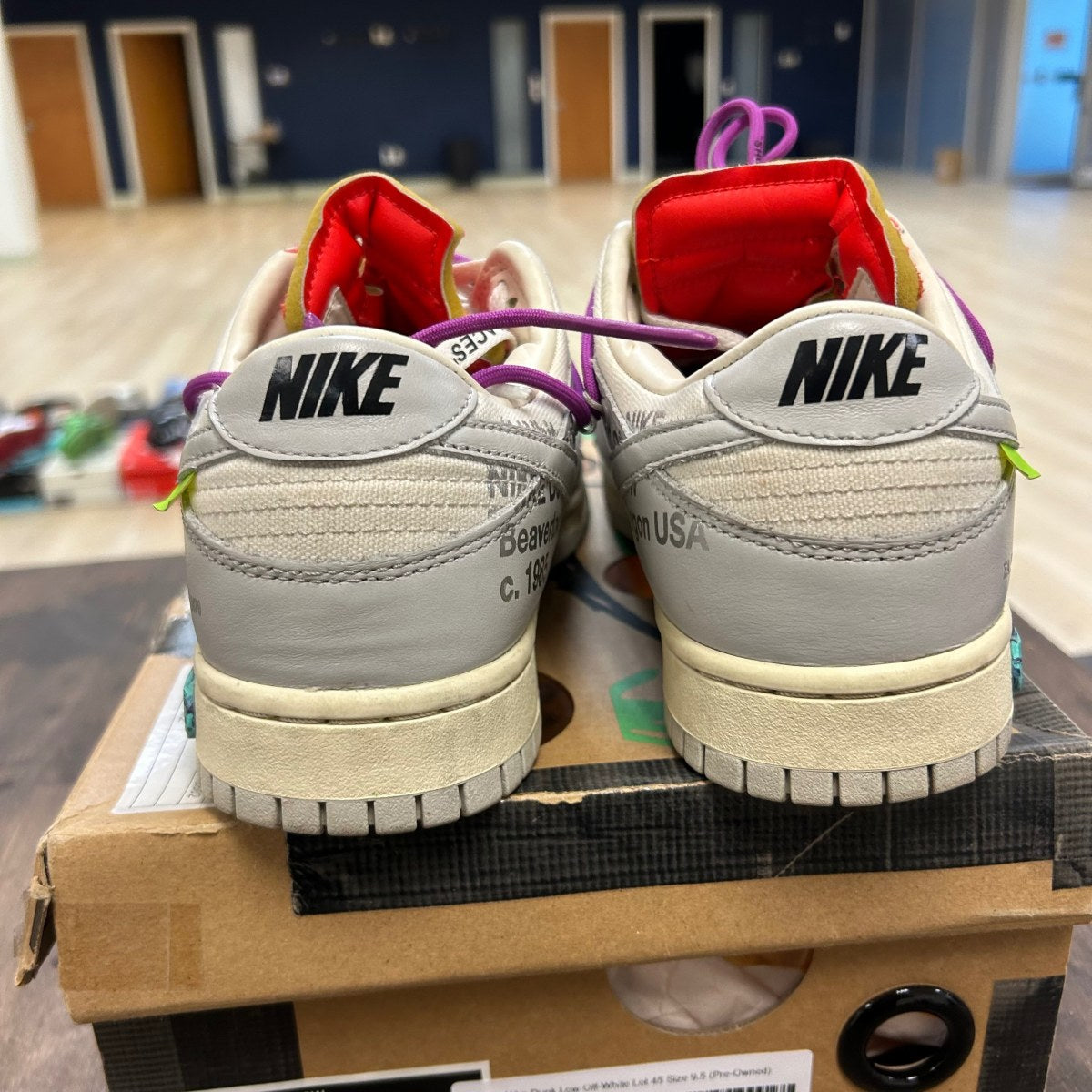 Nike Dunk Low Off-White Lot 45 - Image 4