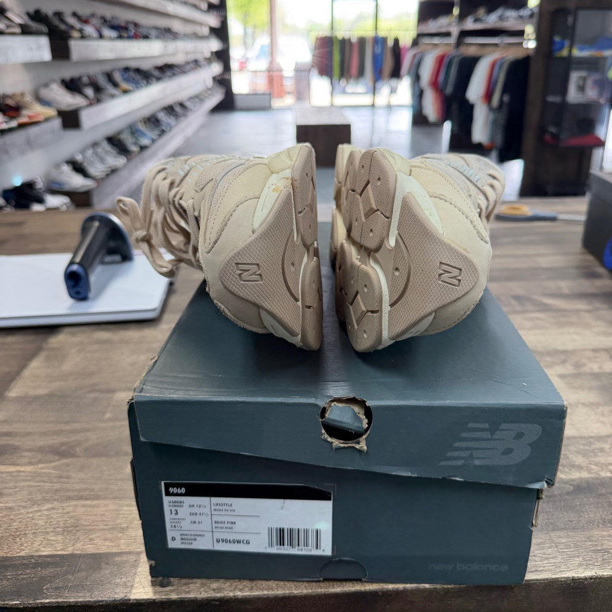 New Balance 9060 Ivory Cream Pink Sand - Image 6