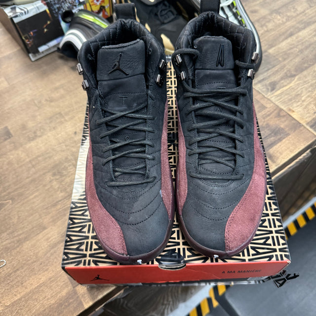 A Ma Maniere Black Jordan 12 Retro (W) (Lightly Worn)