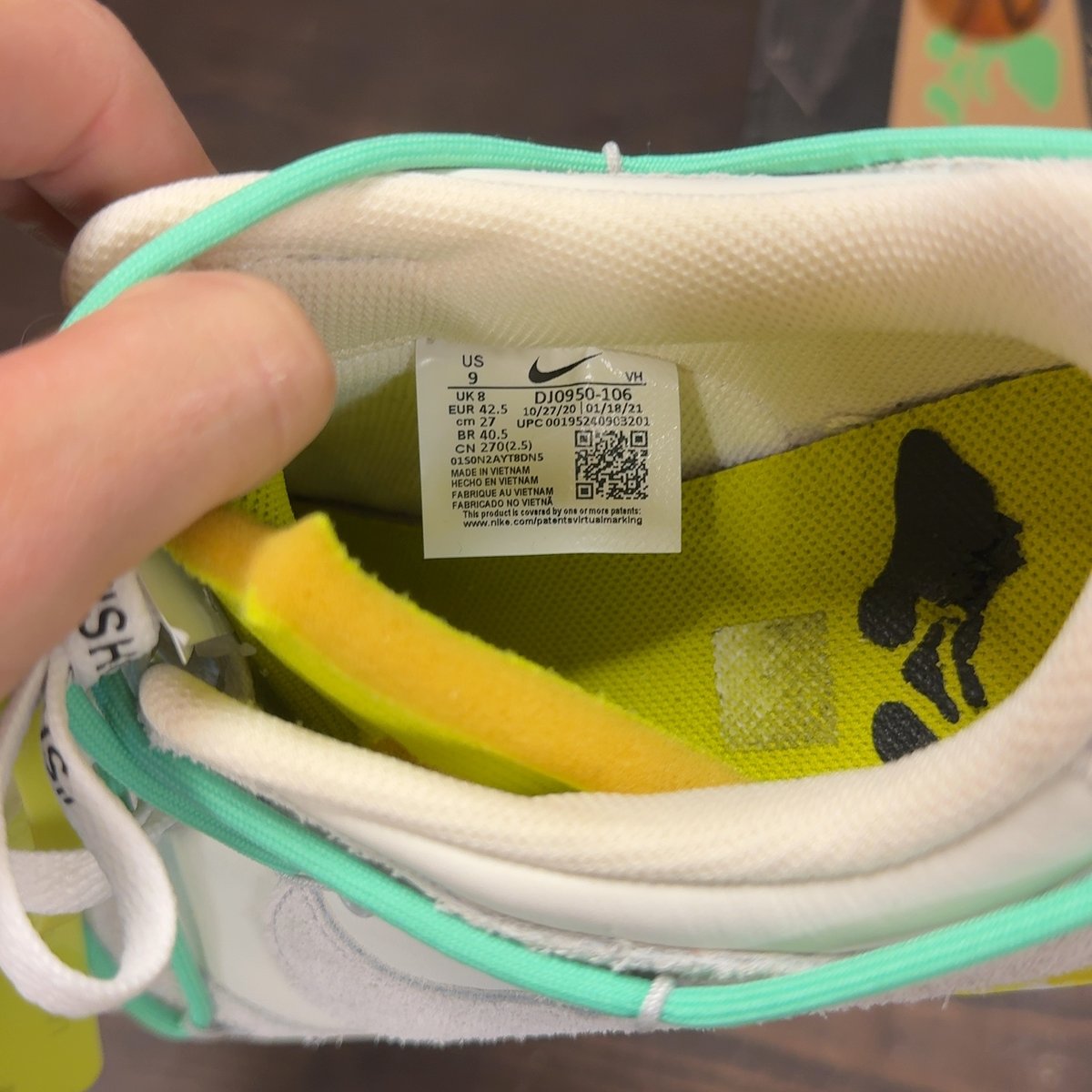 Nike Dunk Low Off-White Lot 14 Size 9 (Pre-Owned) - aux