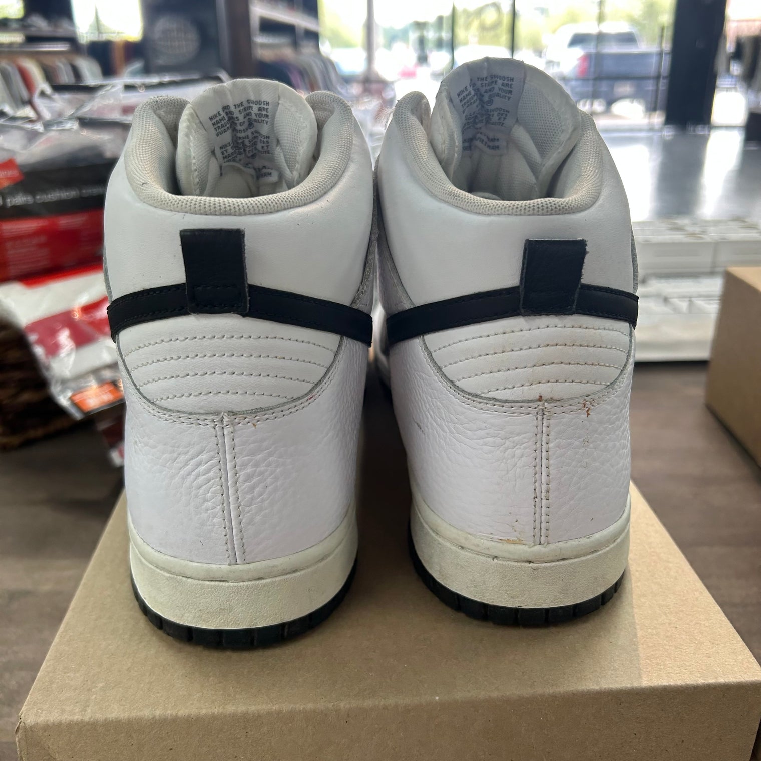 White Black Nike Dunk High 2012 (Used, No Box)