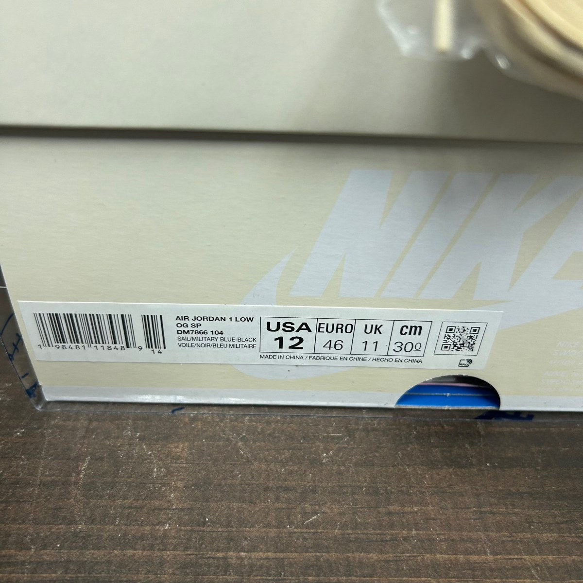 Jordan 1 Retro Low OG SP Fragment x Travis Scott Sail Military Blue - Image 7