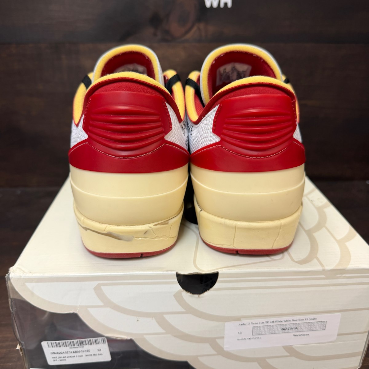 Jordan 2 Retro Low SP Off-White White Red - Image 4
