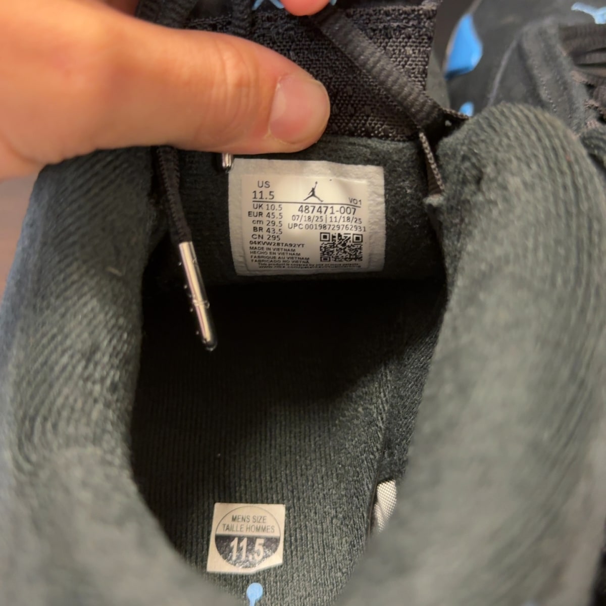Jordan 14 Retro Black University Blue (2026) Size 11.5 (Pre-Owned) - Image 7