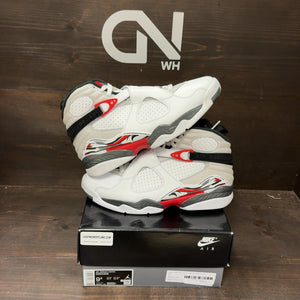 Jordan 8 Retro White True Red (2025) Size 9.5 (Pre-Owned) - front
