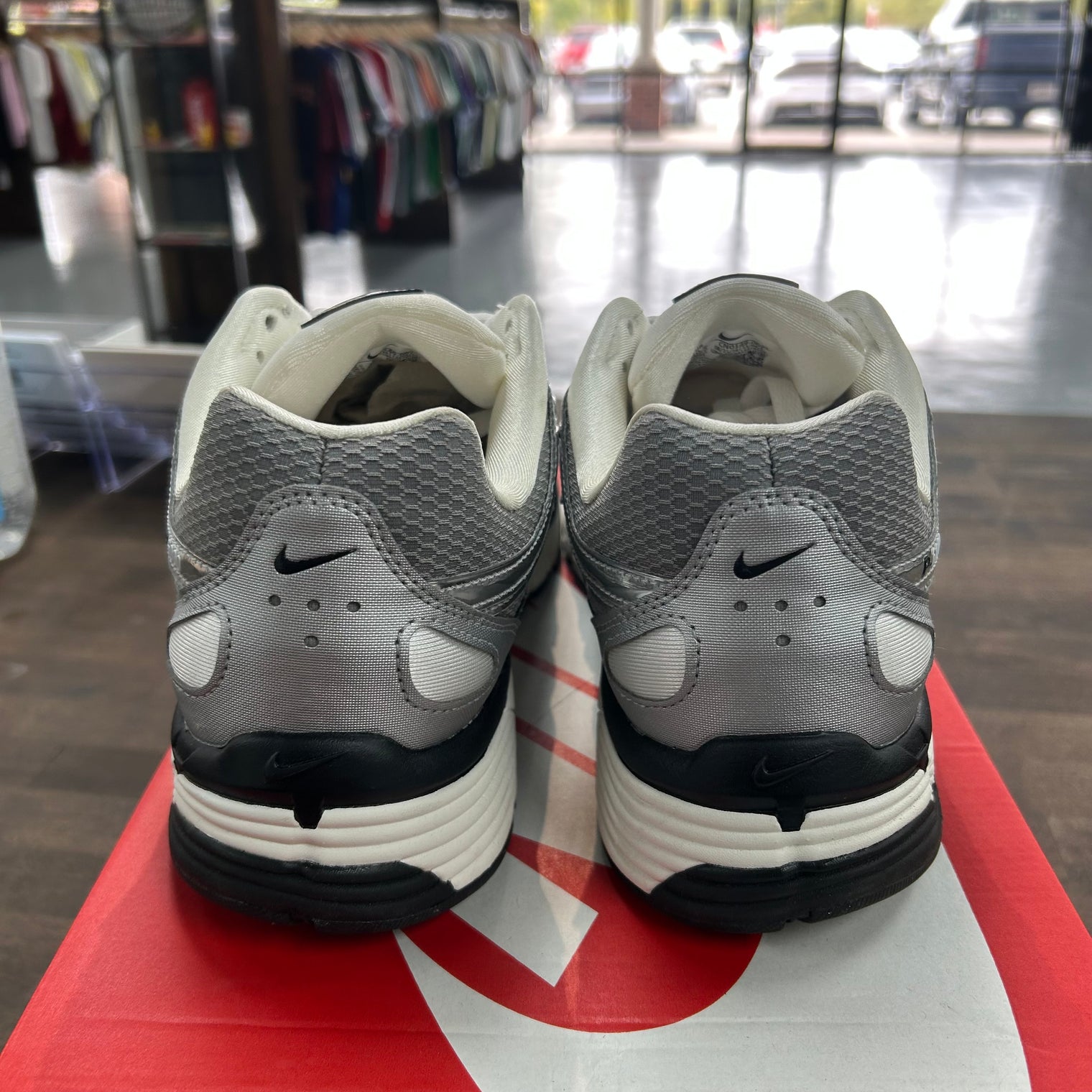 Metallic Silver Nike P-6000 (USED)