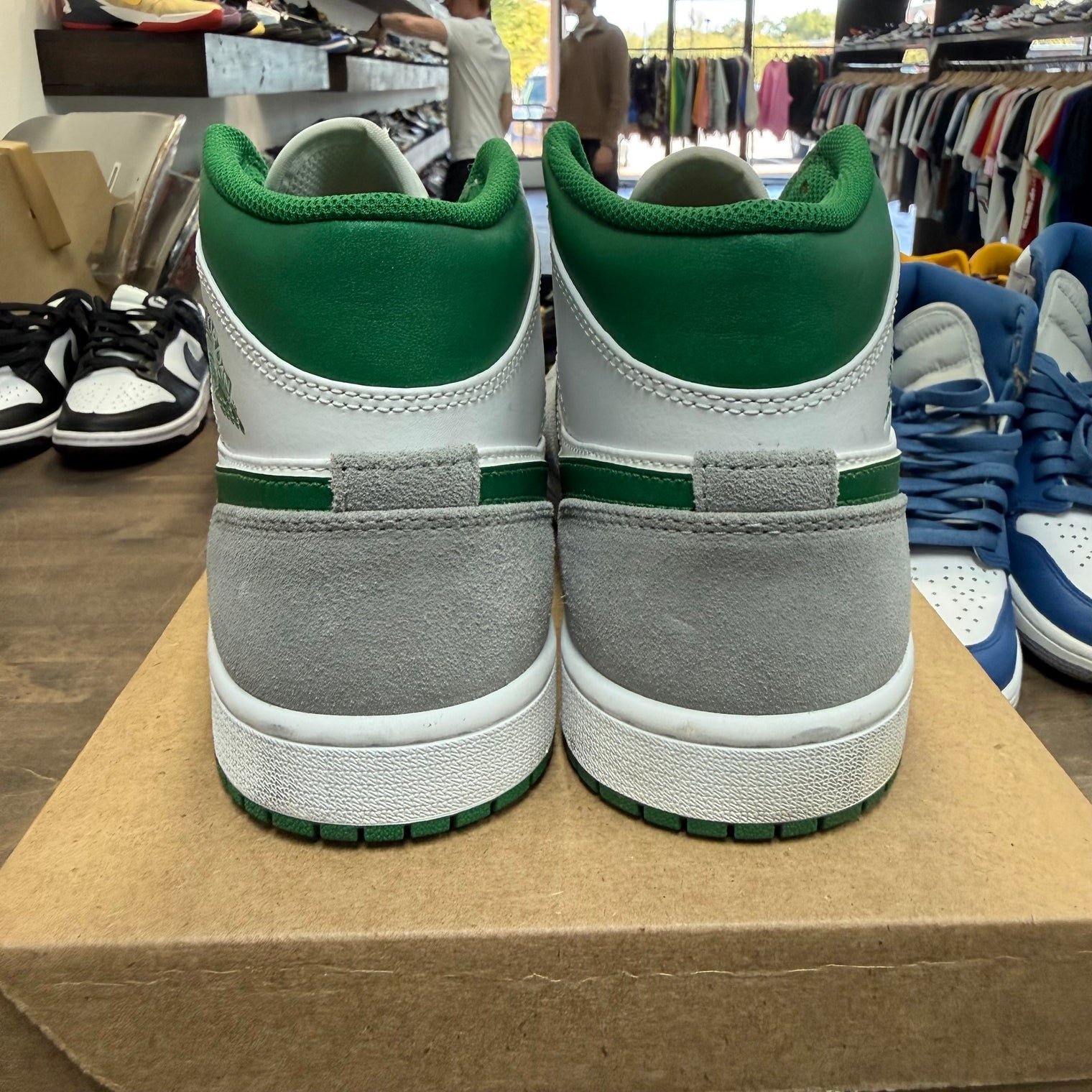 Grey Green Jordan 1 Mid (USED, No Box)