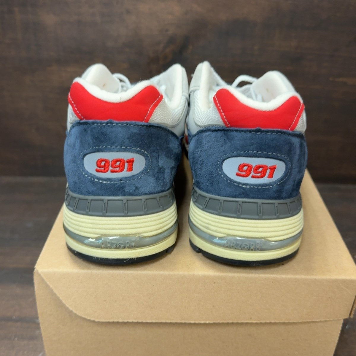 New Balance 991 Grey Navy Red Size 9.5 (Pre-Owned) - Image 5