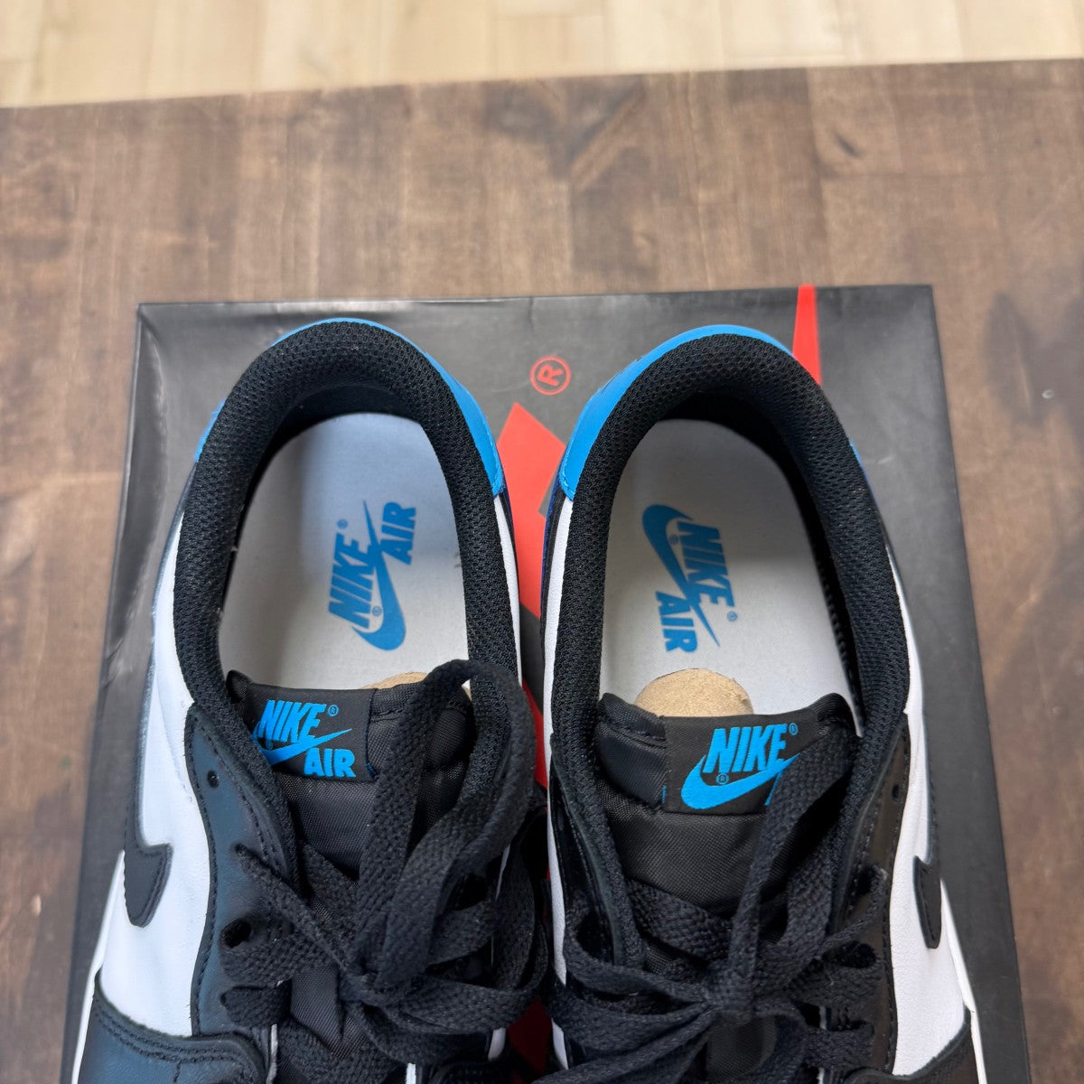 Jordan 1 Retro Low OG Black Dark Powder Blue - Image 3