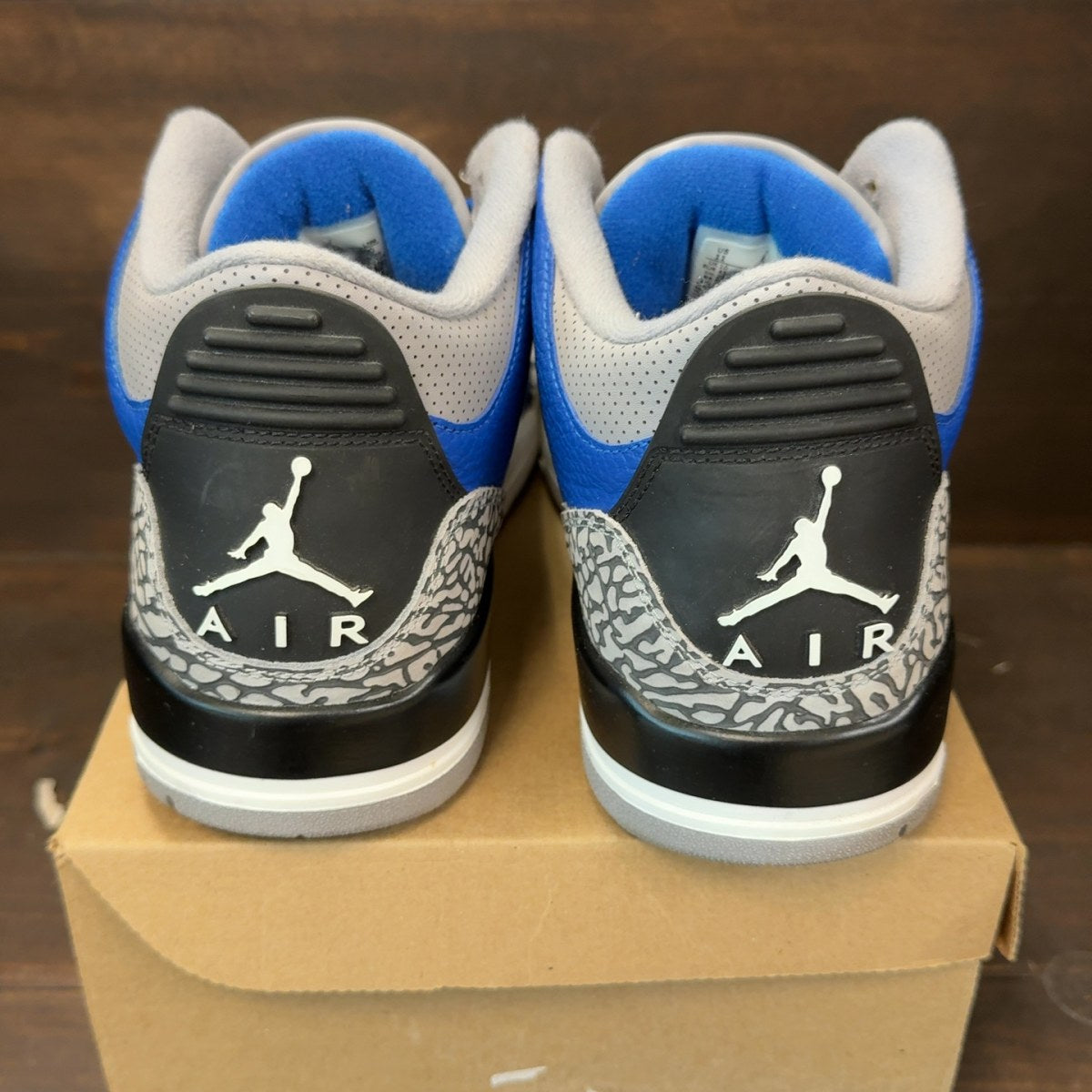Jordan 3 Retro Varsity Royal Cement Size 11 (Pre-Owned) - Image 5