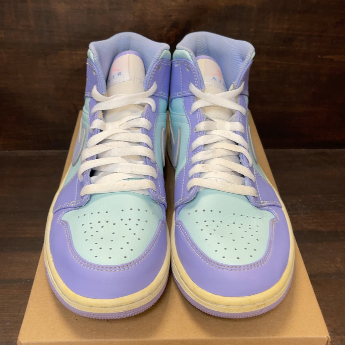 Jordan 1 Mid Purple Aqua Size 10 (Pre-Owned) - Image 3