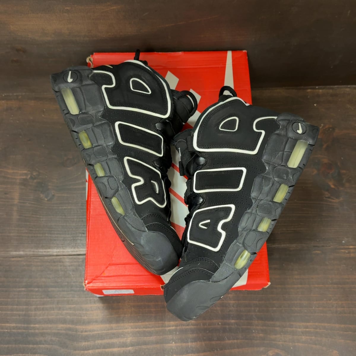 Nike Air More Uptempo Black White Size 9 (Pre-Owned) - back