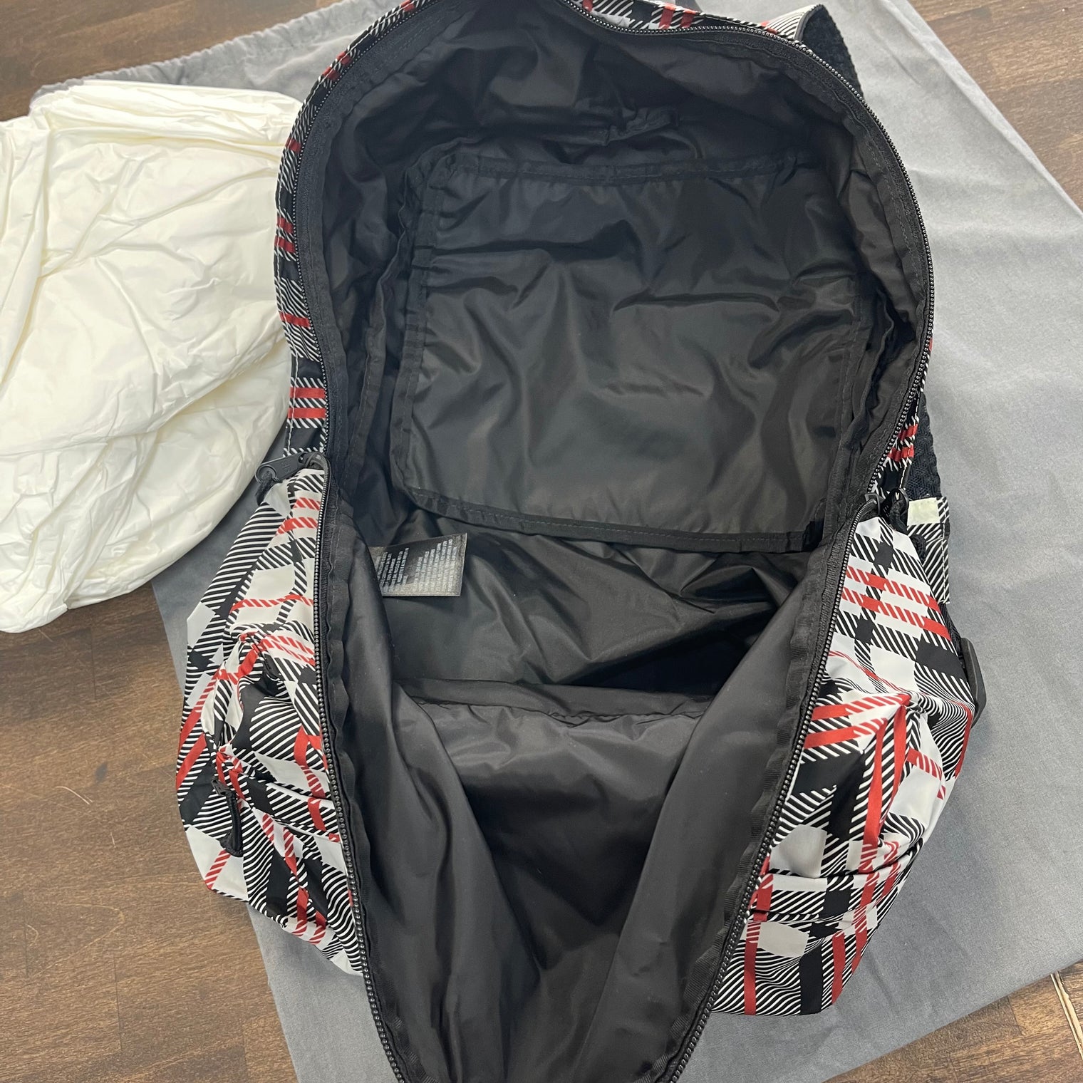 Balenciaga Plaid Nylon Bookbag (NEW / Defects)