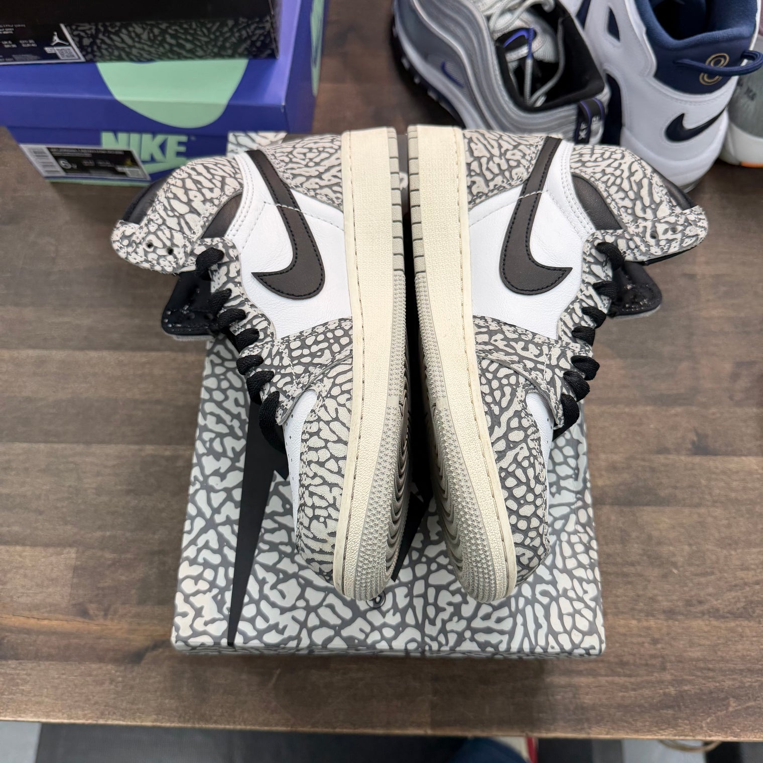 White Cement Jordan 1 Retro High OG (GS) (USED)