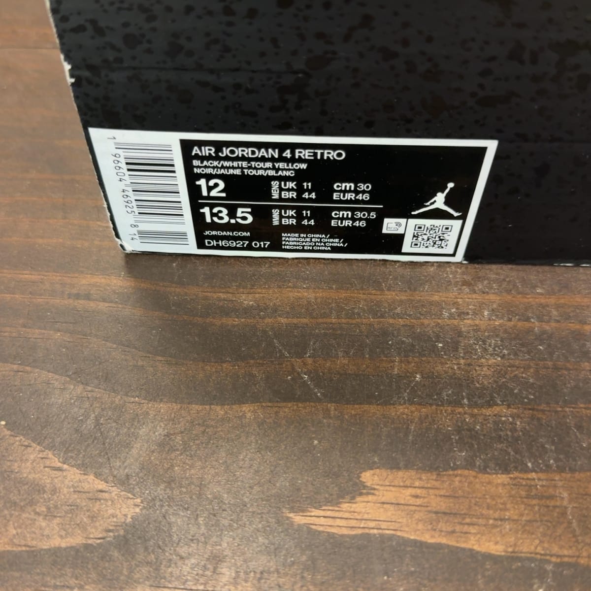 Jordan 4 Retro Thunder (2023) Size 12 (Pre-Owned) - aux
