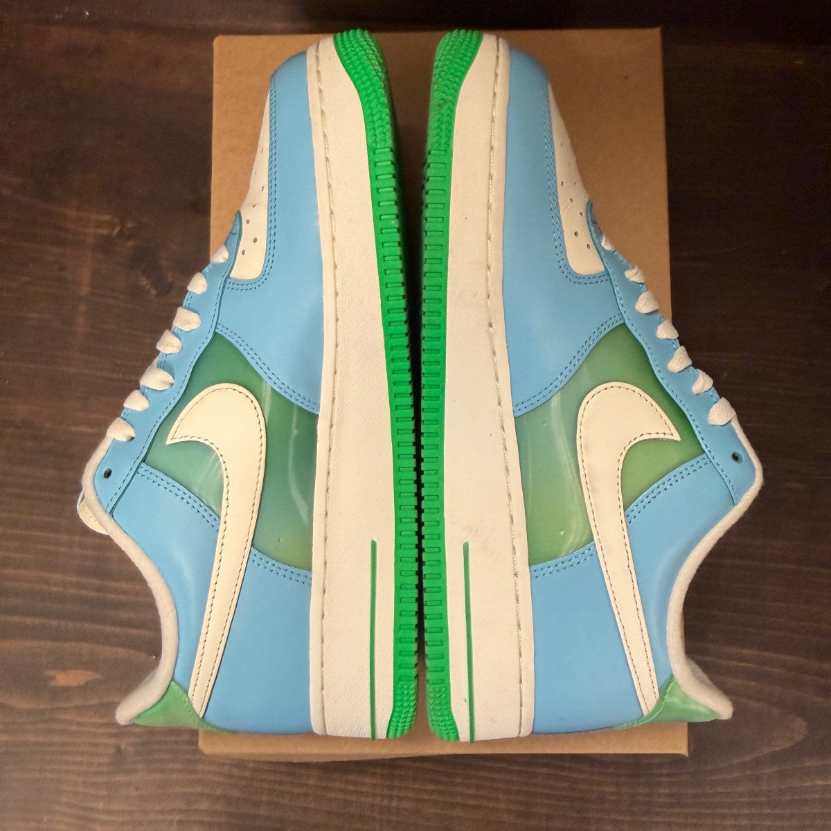 Nike Air Force 1 Low '07 Aquarius Blue Vapor Green Size 9 (Pre-Owned) - Image 6