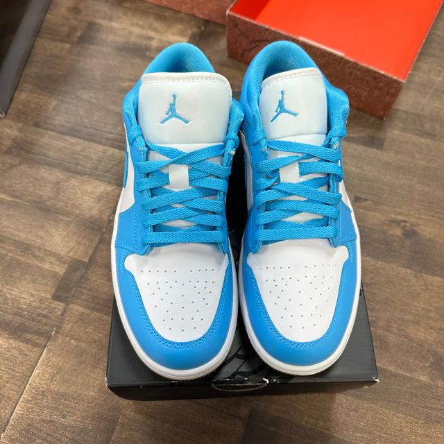 White Gum Light Brown Dark Powder Blue Jordan 1 Low (W) (USED, Replacement Box)