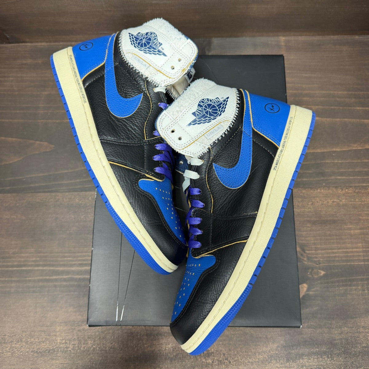 Jordan 1 Retro High OG SP Fragment x Union LA Sport Royal - Image 4