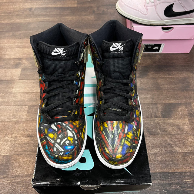 Concepts Stain Glass SB Dunk High (USED, No Insoles, Separating)