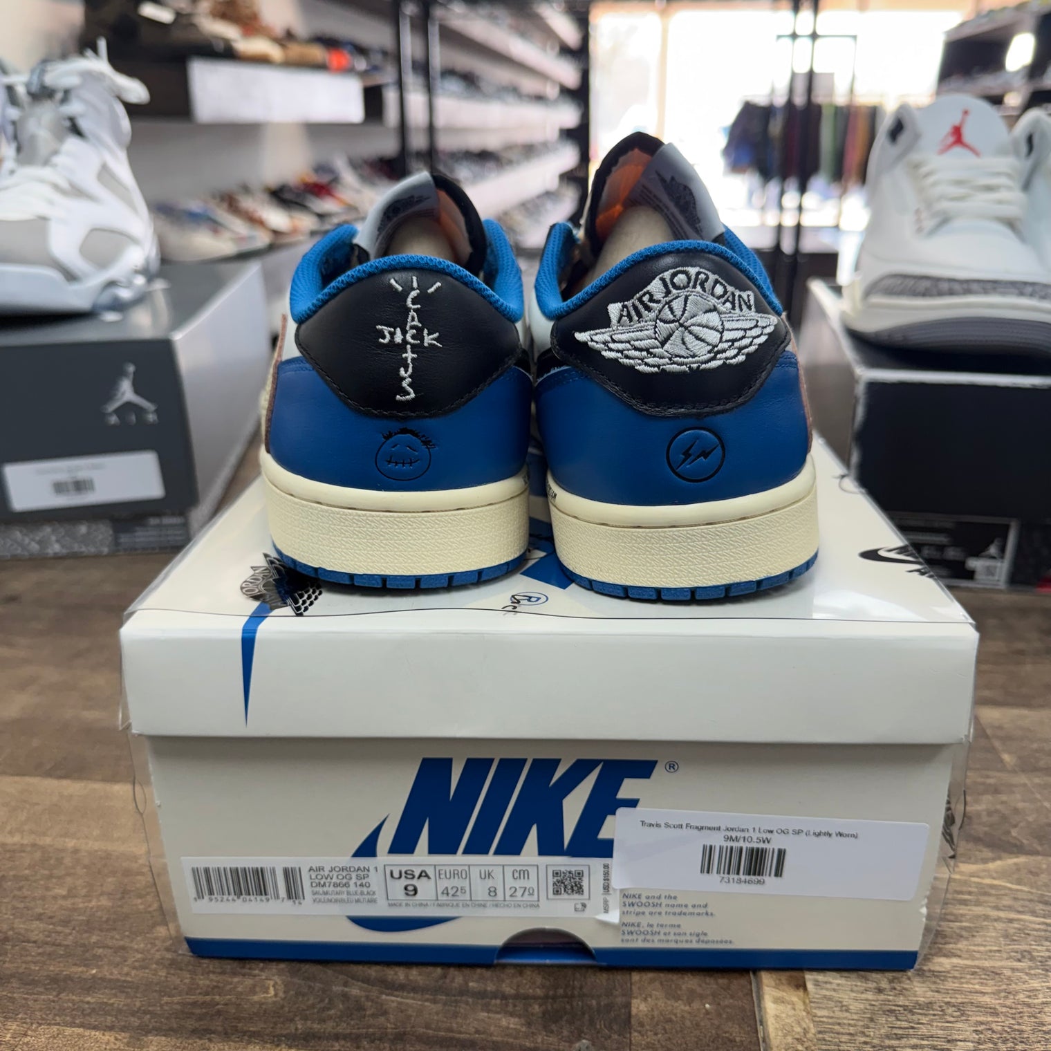 Travis Scott Fragment Jordan 1 Low OG SP (Lightly Worn)
