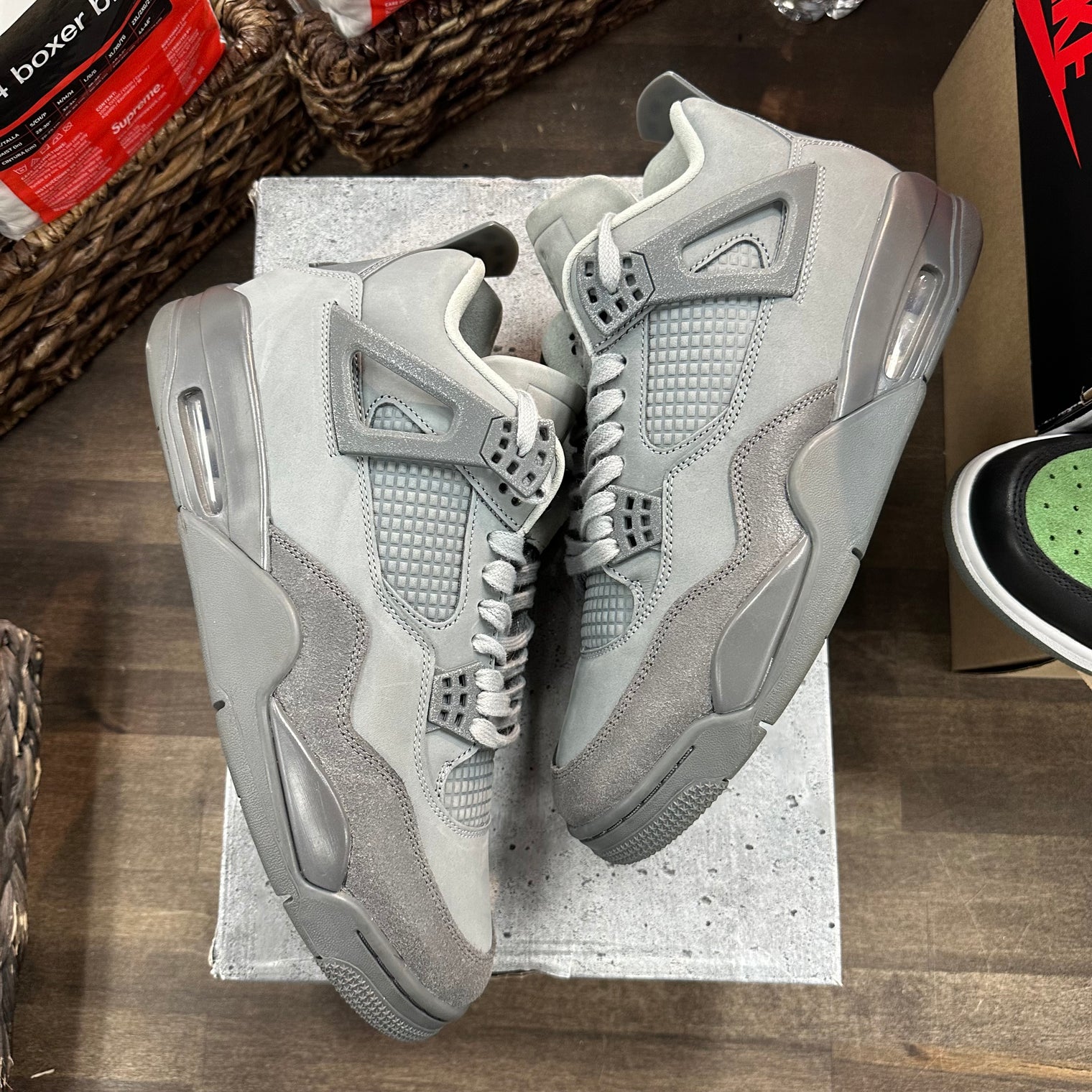 Paris Olympics Wet Cement Jordan 4 Retro (Lightly Worn)