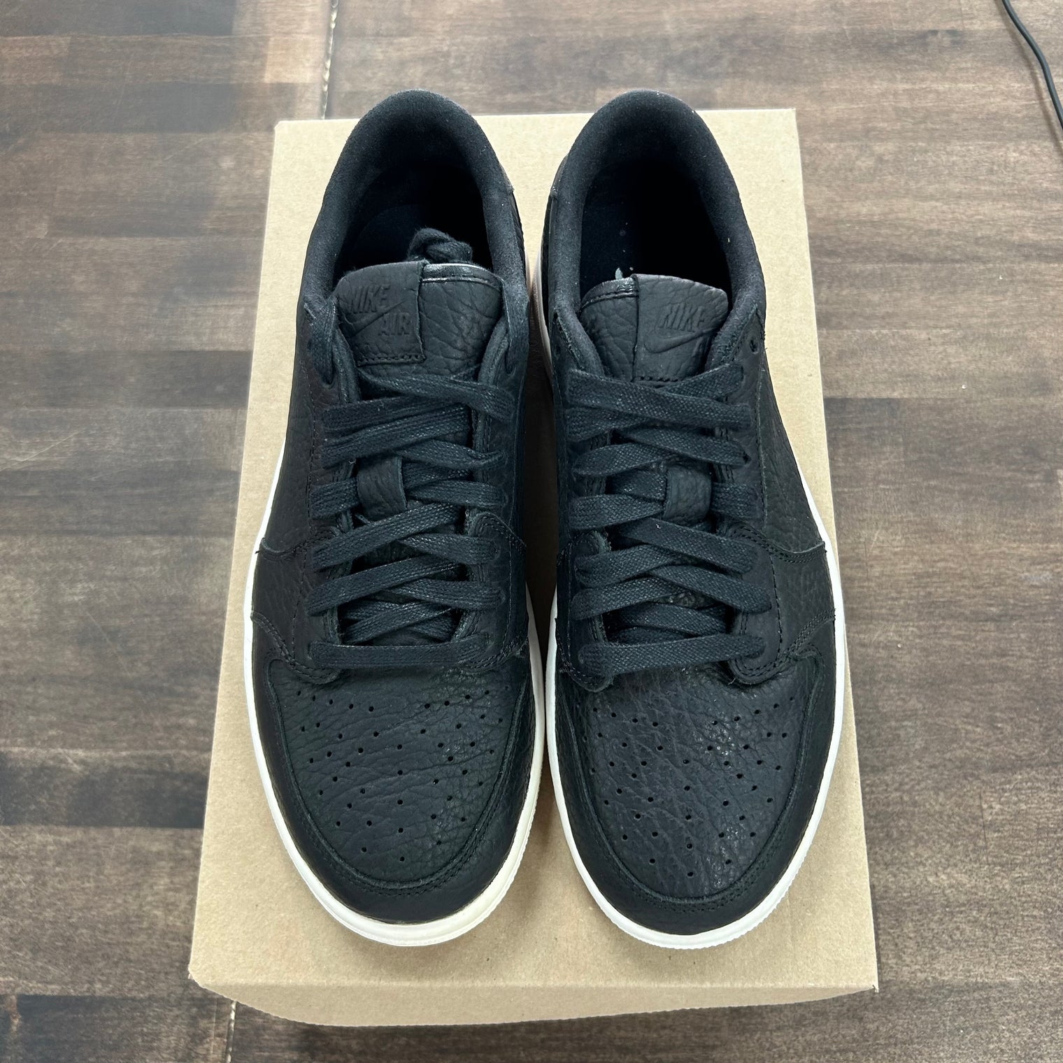 Swooshles Black Jordan 1 Retro Low (USED, No Box)