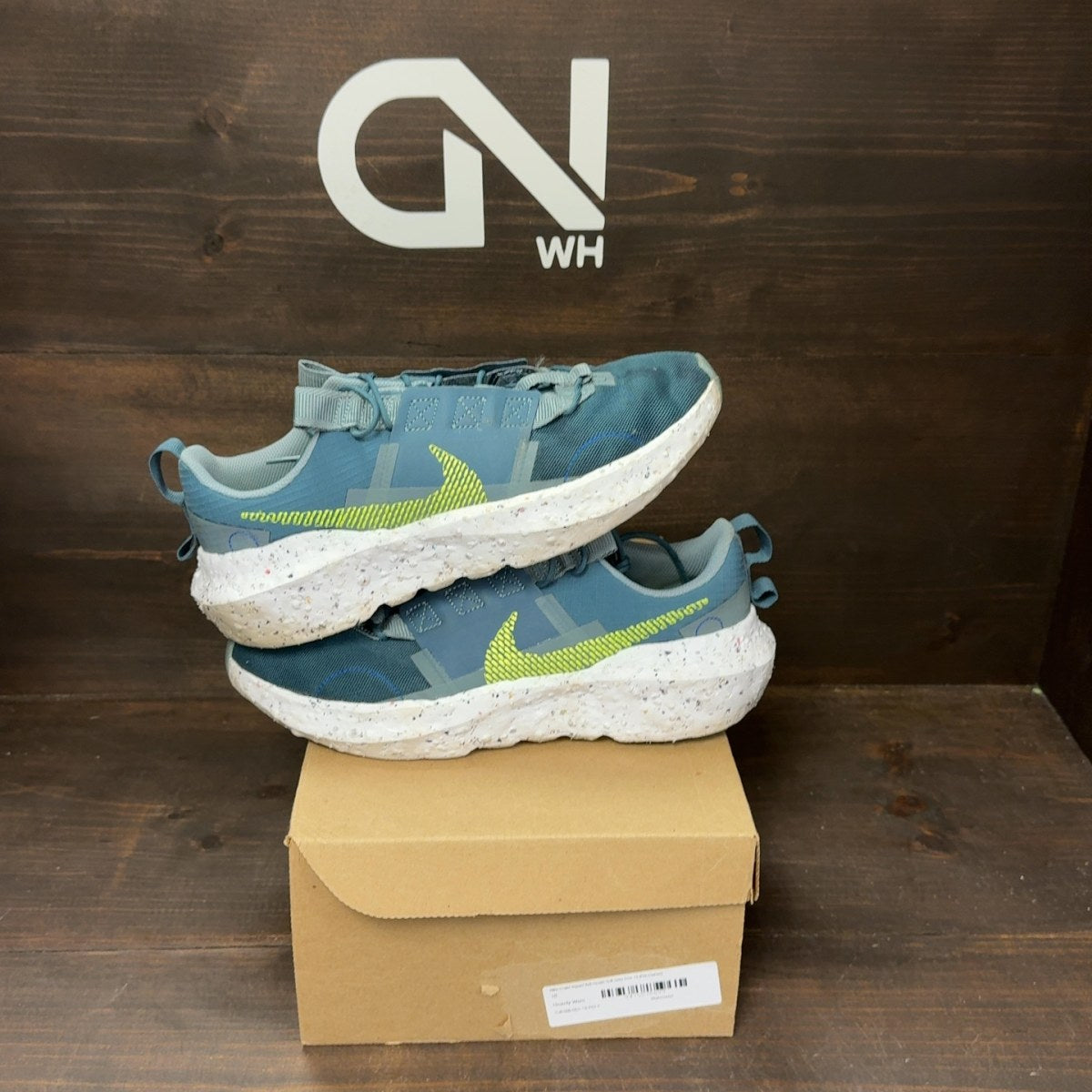 Nike Crater Impact Ash Green Volt Grey Size 10 (Pre-Owned) - Image 1