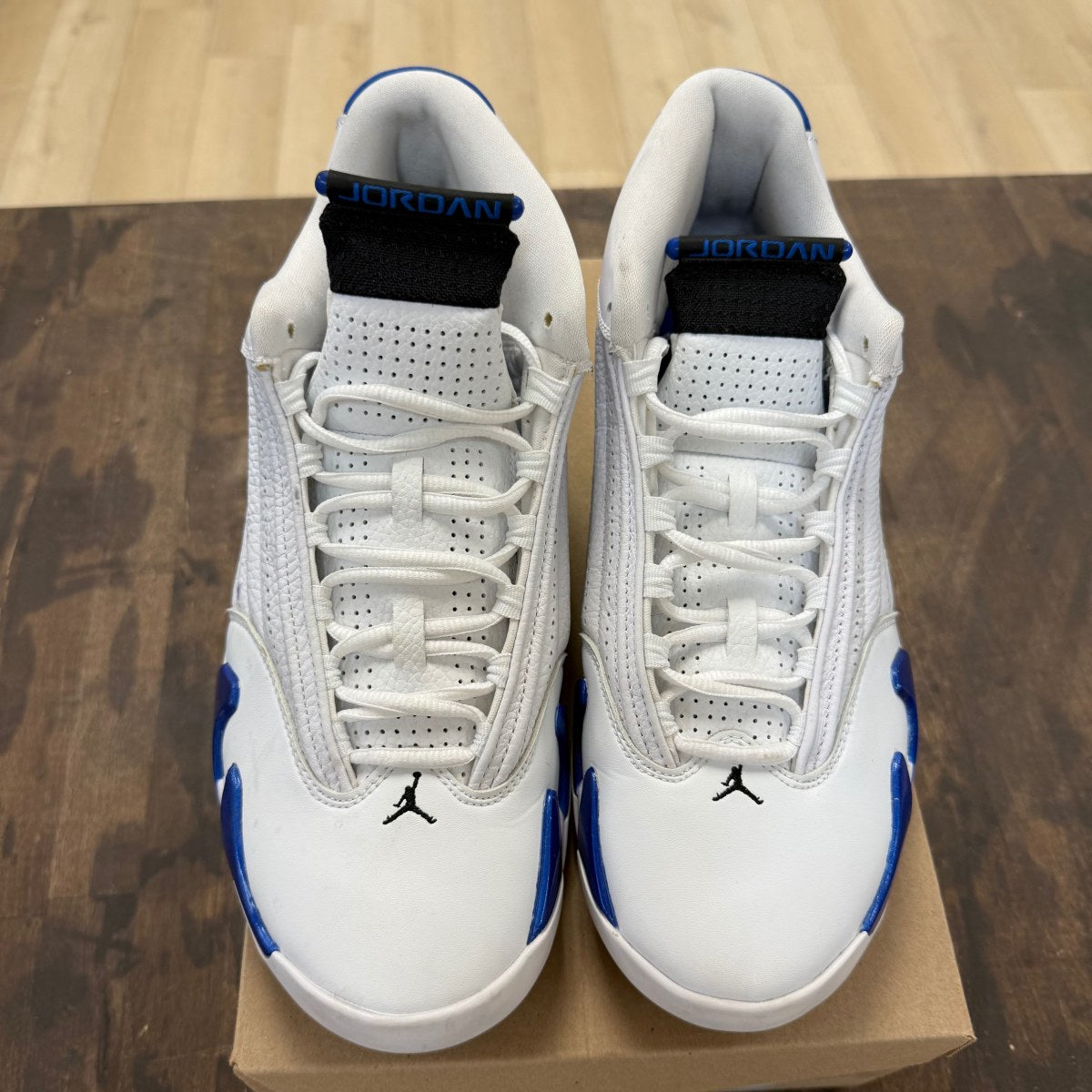 Jordan 14 Retro White Hyper Royal Size 11 (Pre-Owned) - Image 2