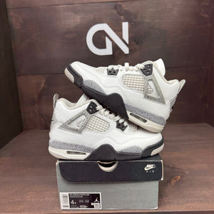 Jordan 4 Retro White Cement (2025) (GS) Size 4.5Y (Pre-Owned) - Image 1