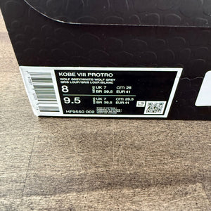 Nike Kobe 8 Protro Wolf Grey - Image 6