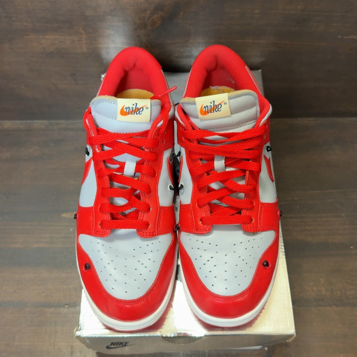 Nike Dunk Low Off-White University Red - Image 3