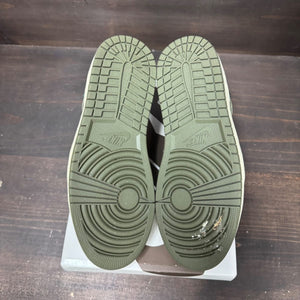 Jordan 1 Retro Low OG SP Travis Scott Medium Olive Size 9 (Pre-Owned) - box