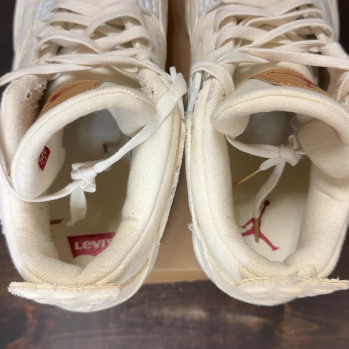 Jordan 4 Retro Levi's Denim (Tag with Levi's Logo) Size 12 (Pre-Owned) - aux