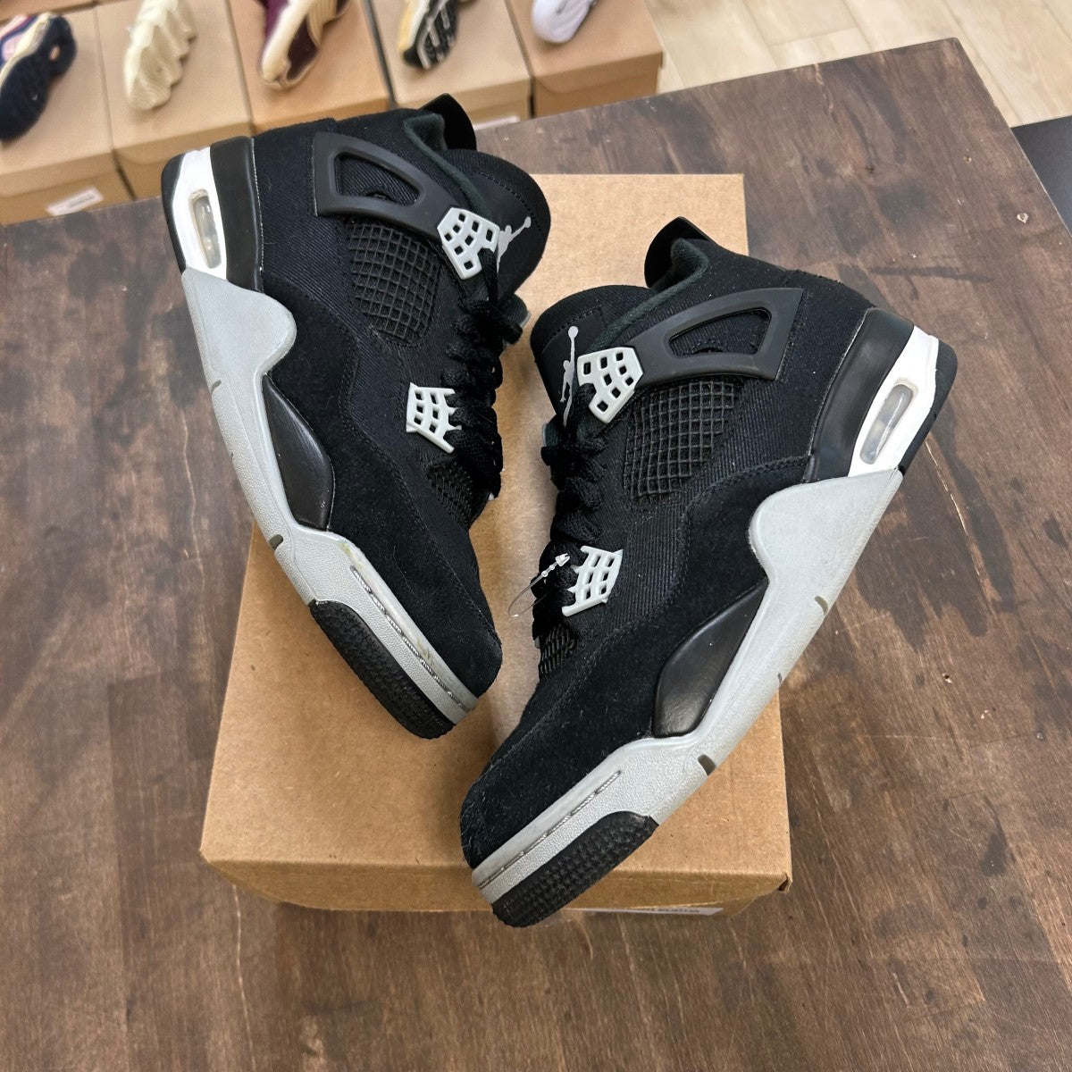 Jordan 4 Retro SE Black Canvas Size 10 (Pre-Owned) - Image 1