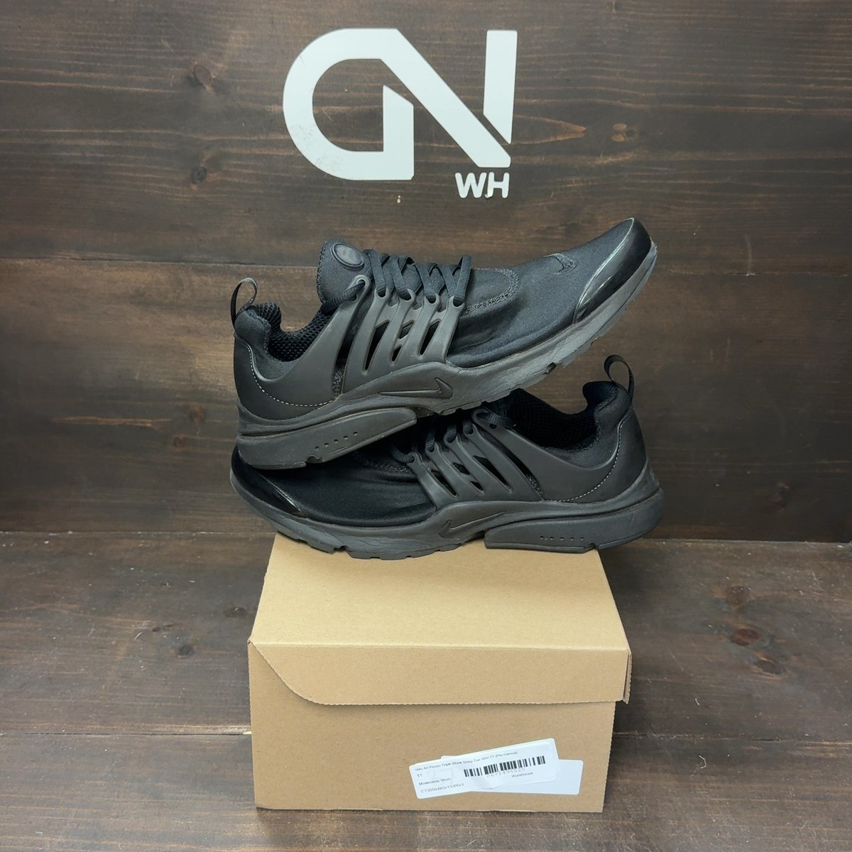 Nike Air Presto Triple Black Shiny Toe Size 11 (Pre-Owned) - front
