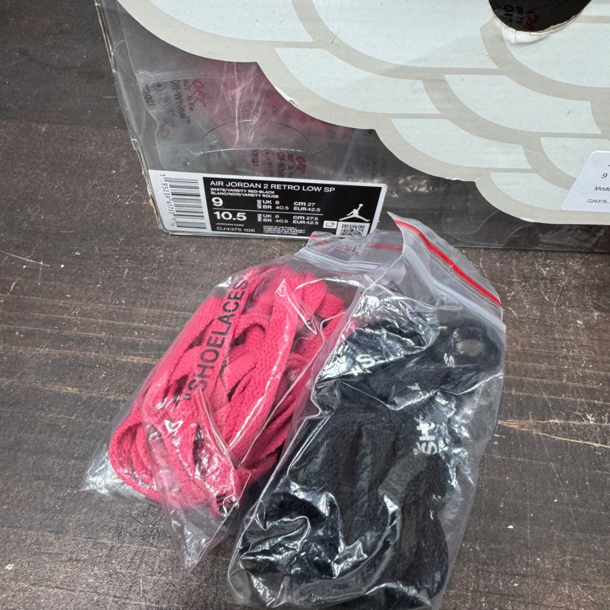 Jordan 2 Retro Low SP Off-White White Red - Image 8