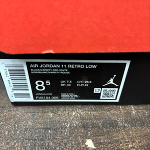 Jordan 11 Retro Low Bred (2025) Size 8.5 (Pre-Owned) - Image 7