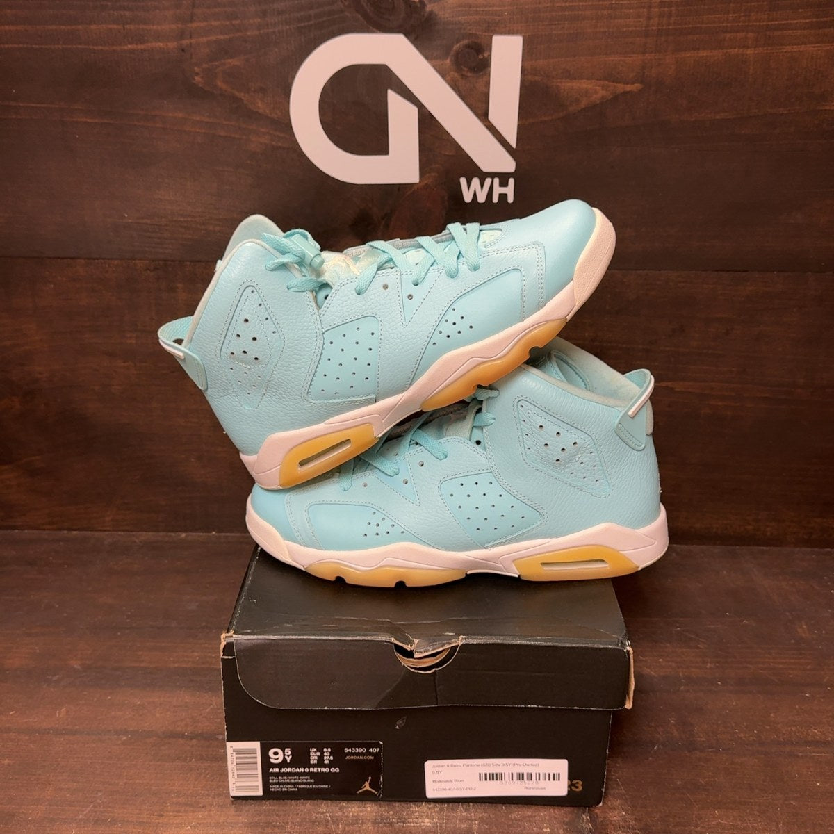 Jordan 6 Retro Pantone (GS) Size 9.5Y (Pre-Owned) - front