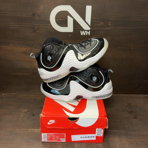 Nike Air Penny 2 Black Patent Football Grey Size 9.5 (Pre-Owned) - front