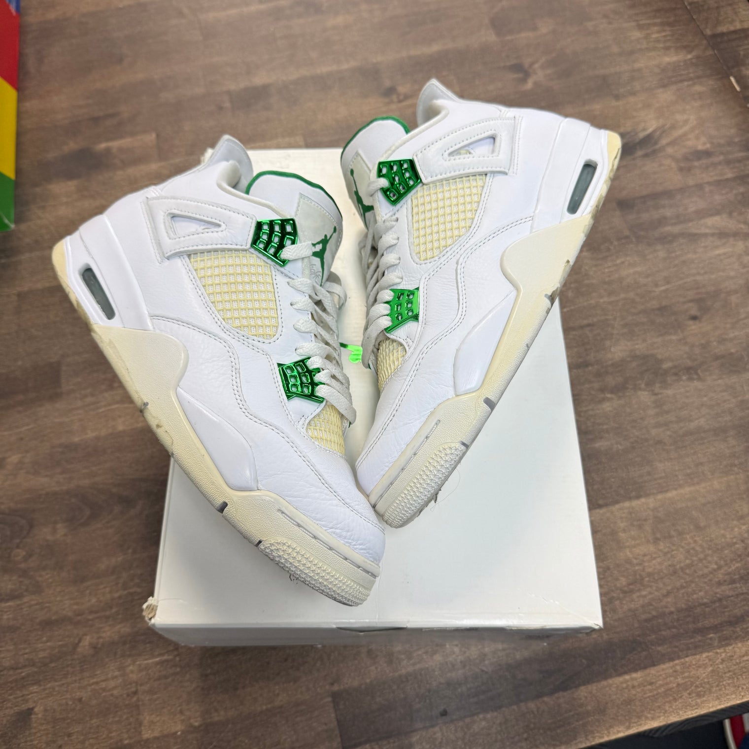 Metallic Green Jordan 4 Retro (USED)