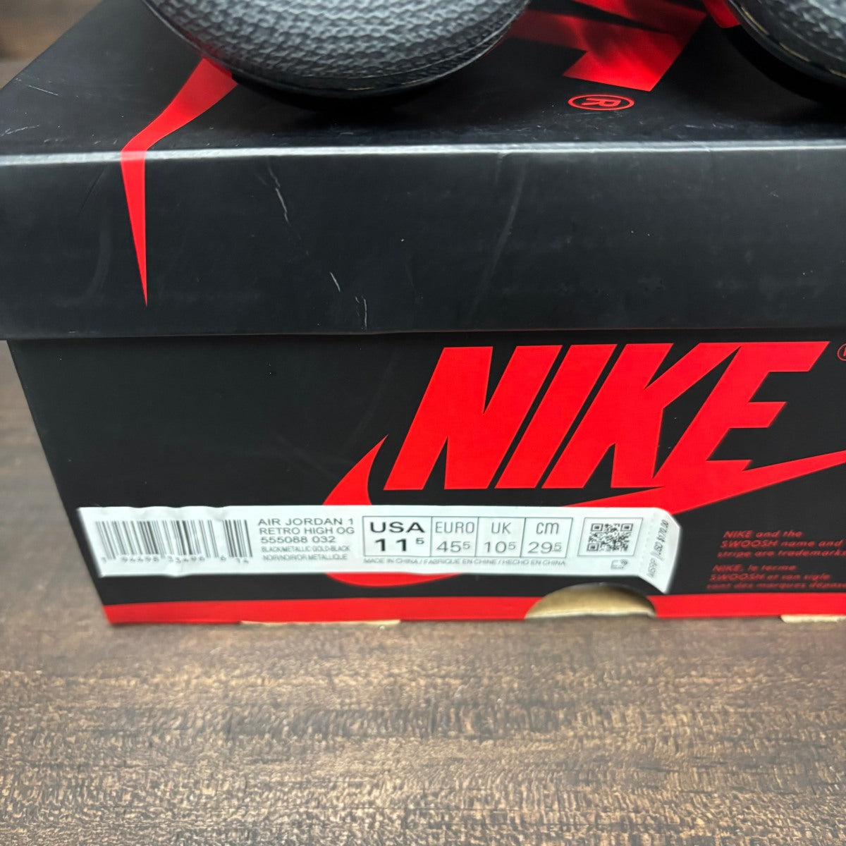 Jordan 1 Retro High Black Metallic Gold (2020) - Image 7