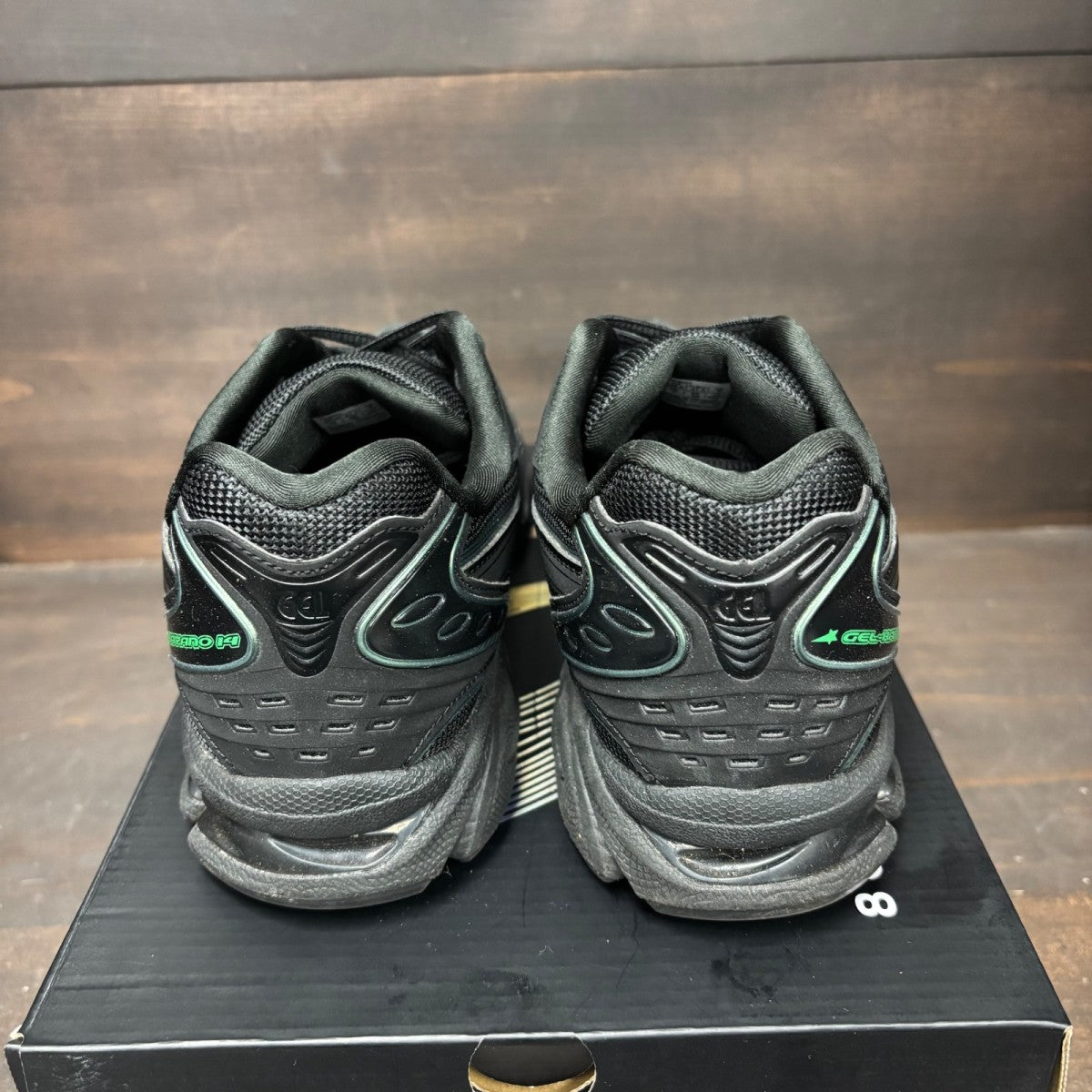 ASICS Gel-Kayano 14 8ON8 Black Green Size 8 (Pre-Owned) - sole