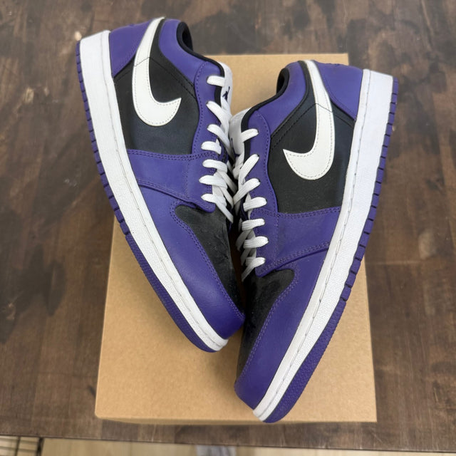 Jordan 1 Low Court Purple White Size 10.5 (Pre-Owned) - Image 1
