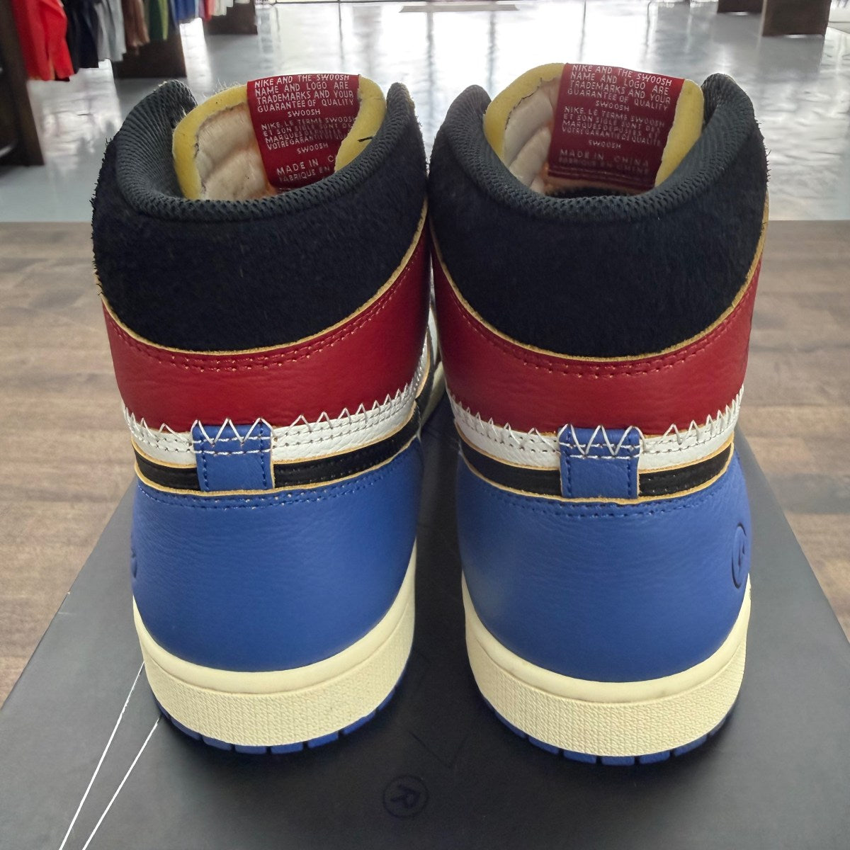 Jordan 1 Retro High OG SP Fragment x Union LA Varsity Red Sport Royal - Image 3