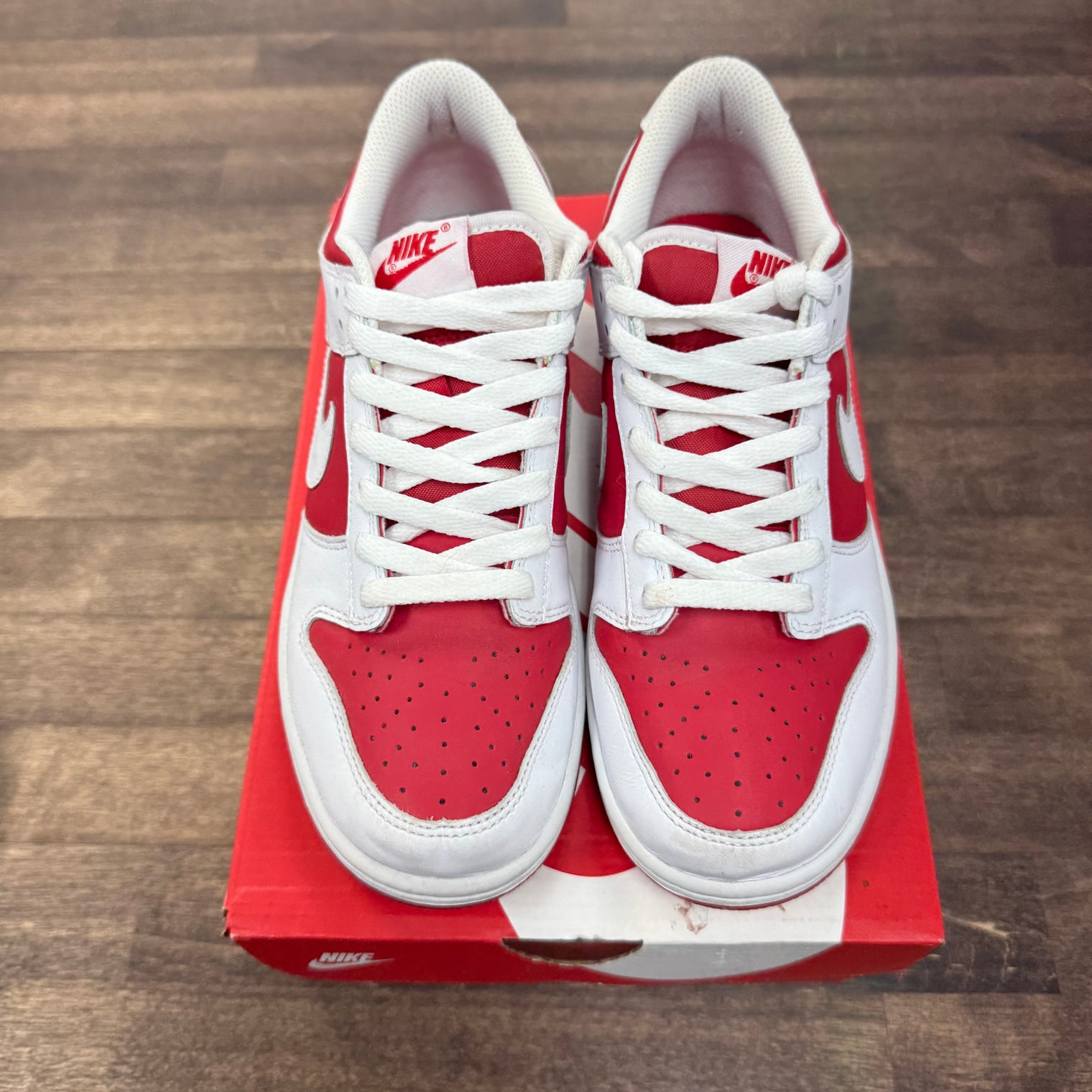 Championship Red Nike Dunk Low (USED)