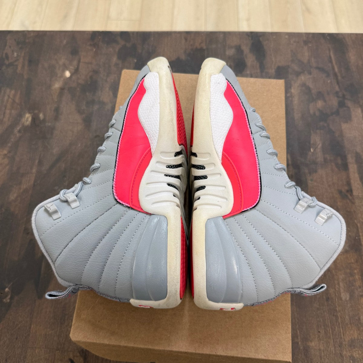 Jordan 12 Retro Wolf Grey Racer Pink (GS) Size 7Y (Pre-Owned) - Image 4