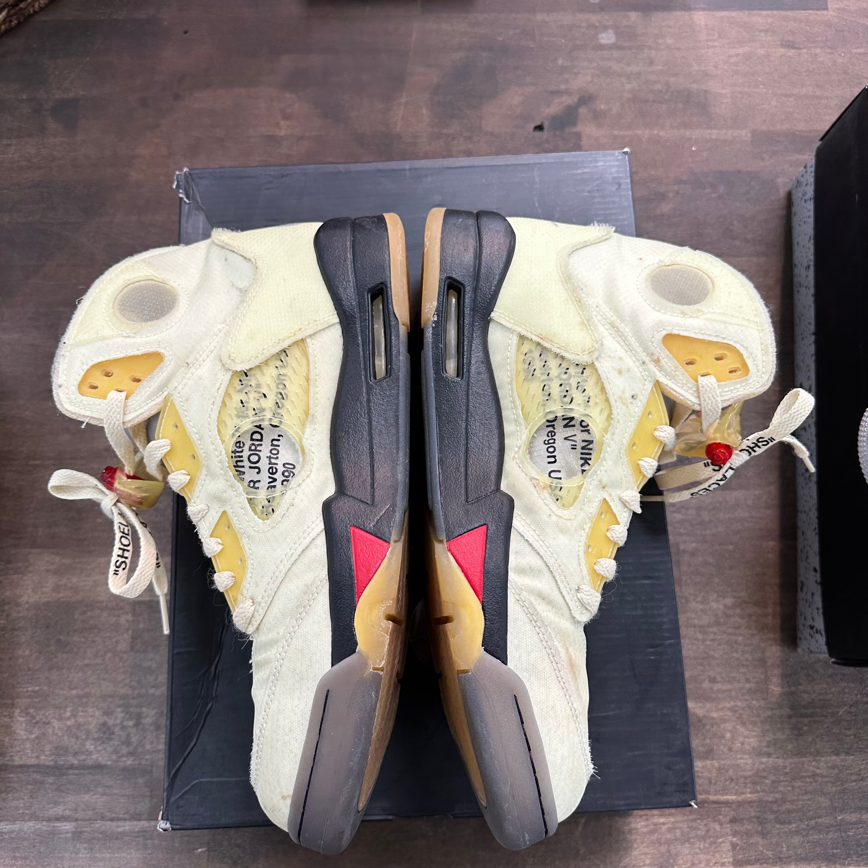 Jordan Off-White Sail Jordan 5 Retro (USED) Size 11 (Pre-Owned) - Image 3