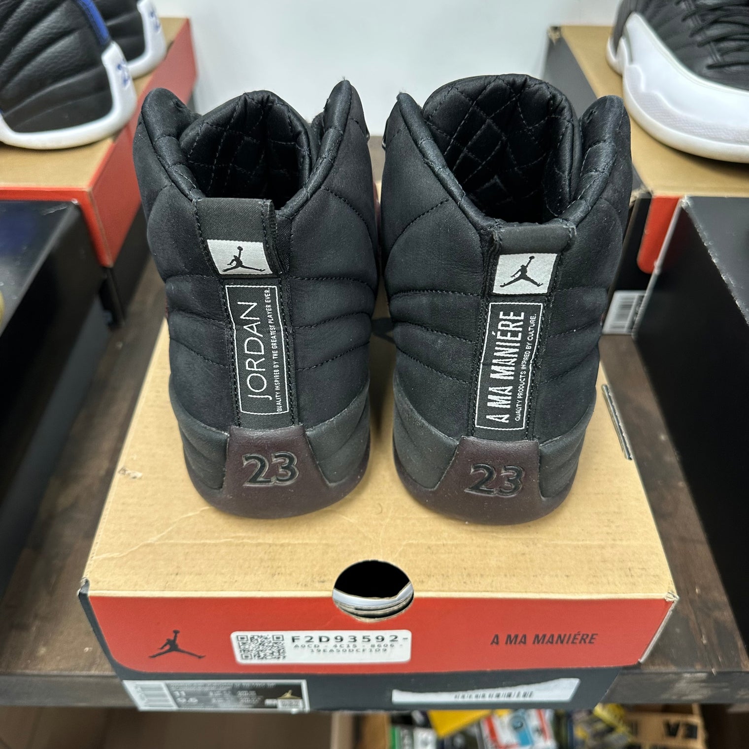 A Ma Maniere Black Jordan 12 (W) (USED)