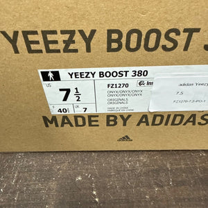 adidas Yeezy Boost 380 Onyx Size 7.5 (Pre-Owned) - aux
