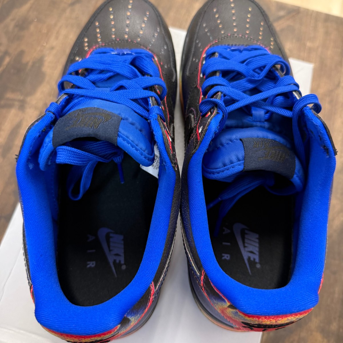 Nike Air Force 1 Low Retro Heat Map Black Racer Blue Size 11.5 (Pre-Owned) - Image 4